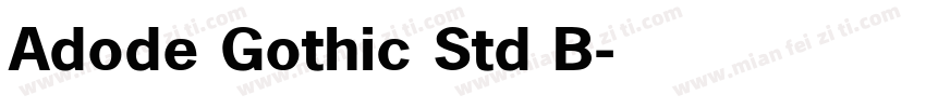 Adode Gothic Std B-粗体字体转换